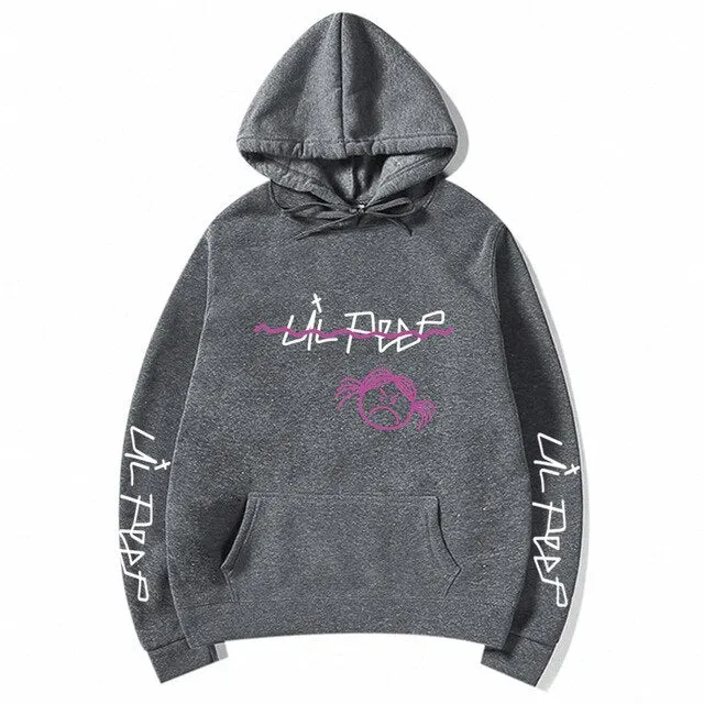 Lil Peep Sad Face Pullover Hoodies Multiple Colors