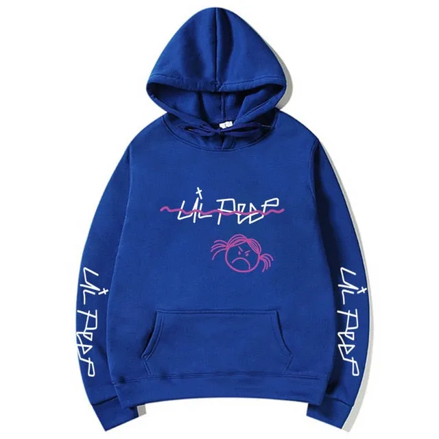 Lil Peep Sad Face Pullover Hoodies Multiple Colors