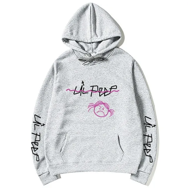 Lil Peep Sad Face Pullover Hoodies Multiple Colors