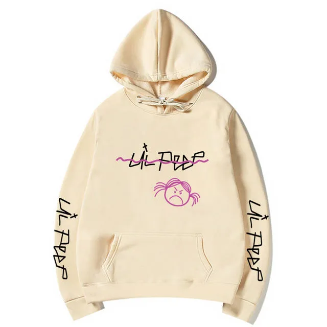 Lil Peep Sad Face Pullover Hoodies Multiple Colors