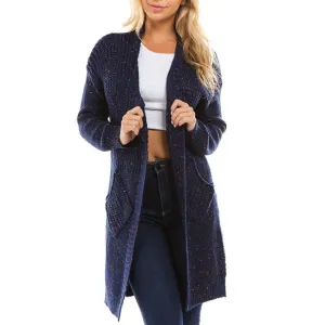 Loose Double Pocket Medium Style Cardigan