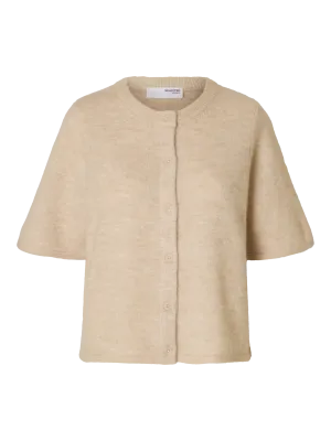 Lulu 2/4 Knit Cardigan - Birch Melange