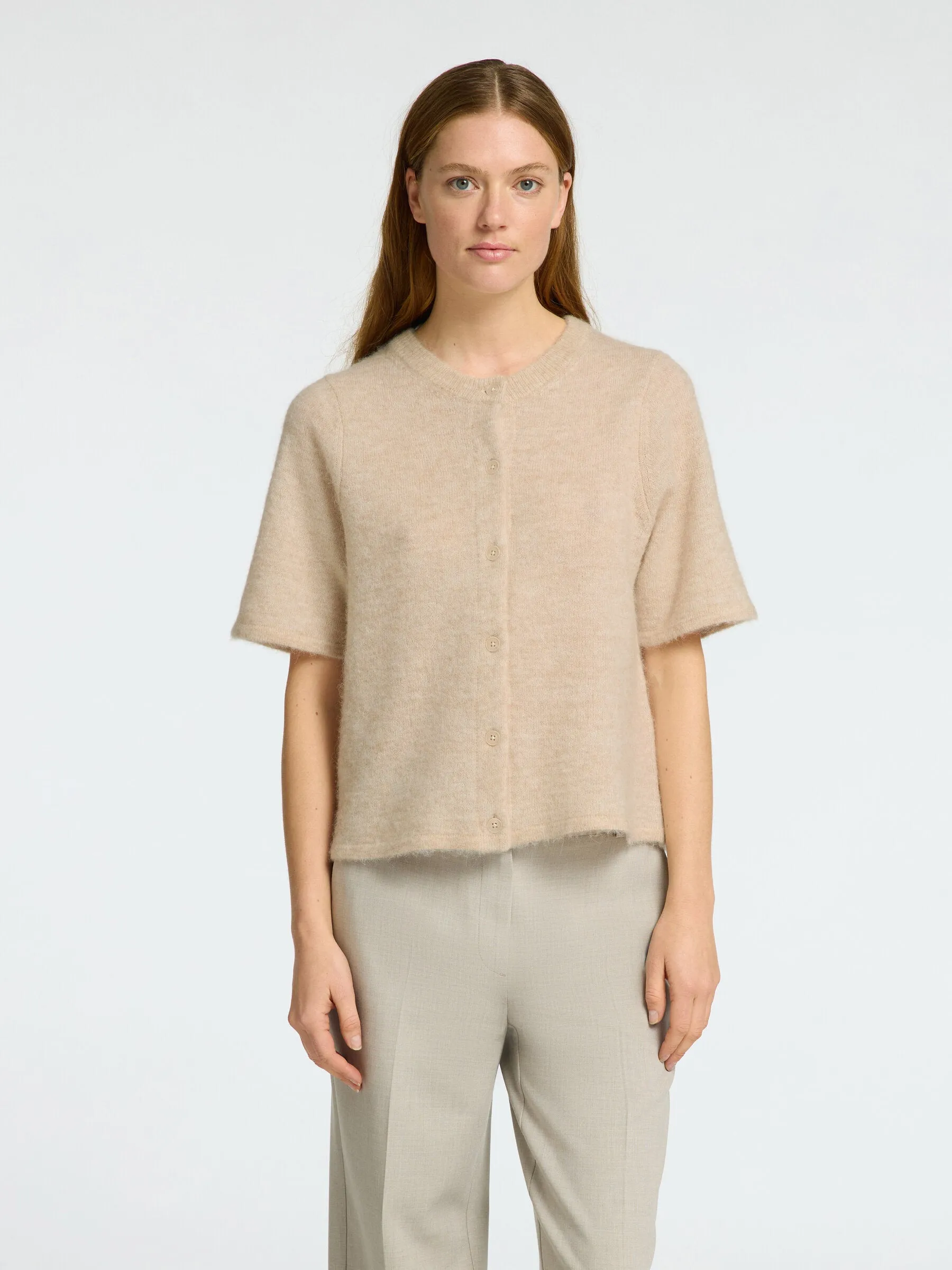 Lulu 2/4 Knit Cardigan - Birch Melange
