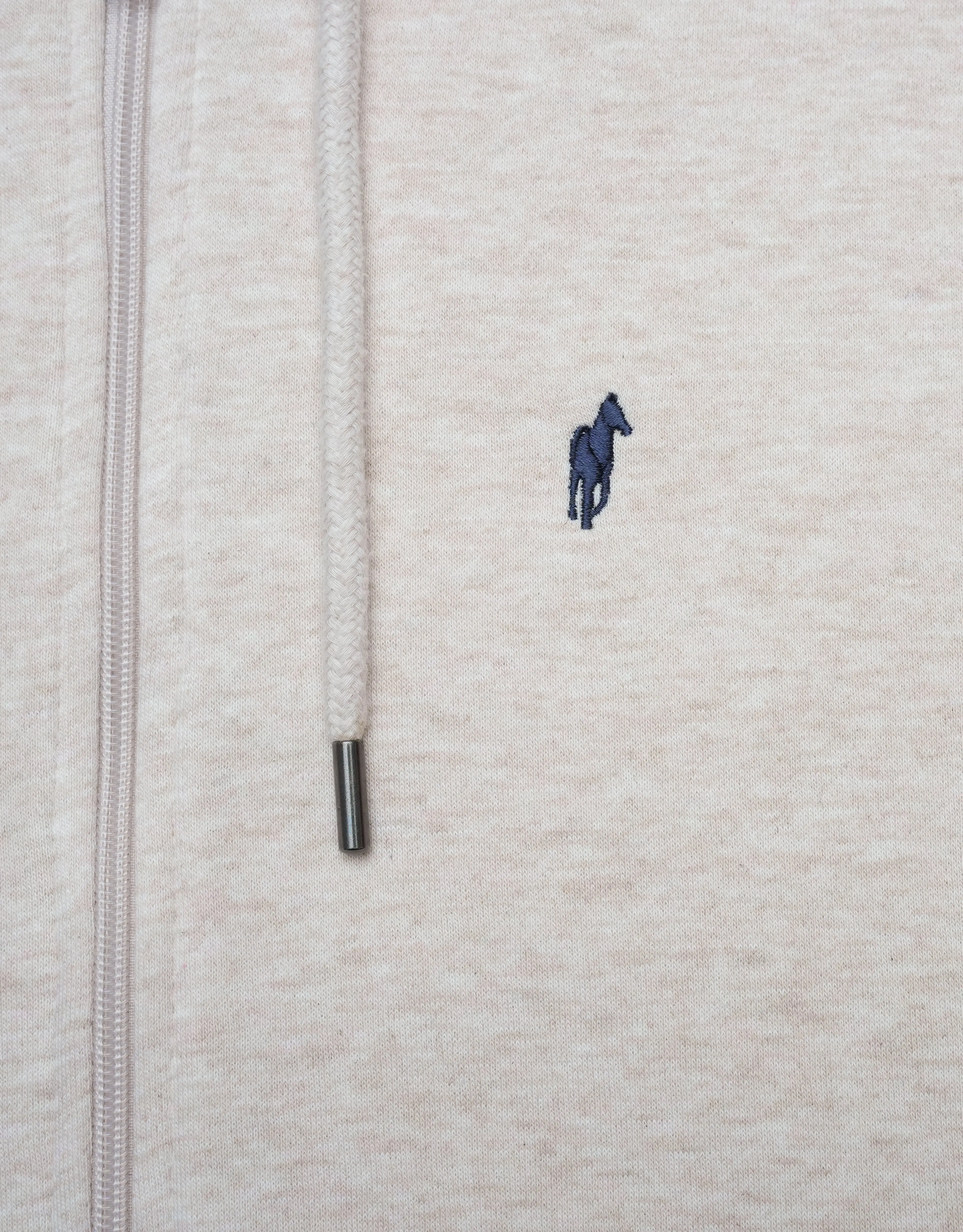 Men Pullover Fleece Hoodie Cream