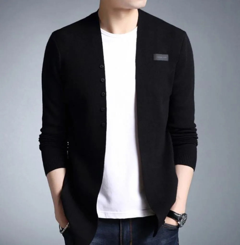 Mens Casual Slim Fit Cardigan with Buttons Design