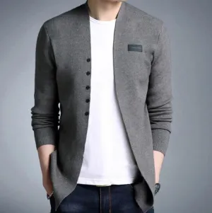 Mens Casual Slim Fit Cardigan with Buttons Design