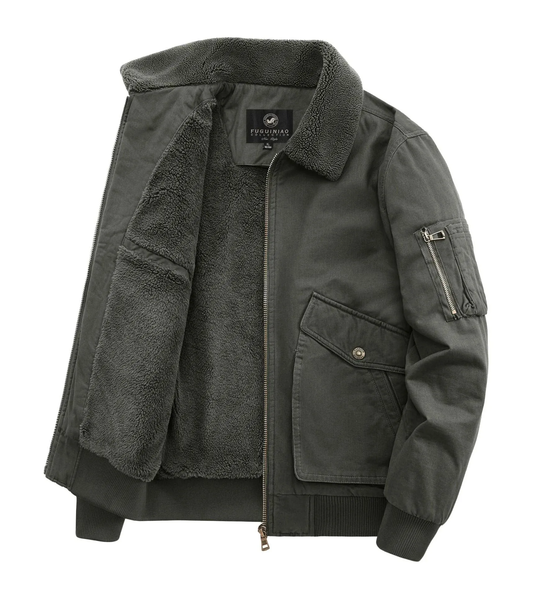 Men's Casual Waterproof Winter Jacket with Zipper and Pocket | Ideal for Autumn/Winter
