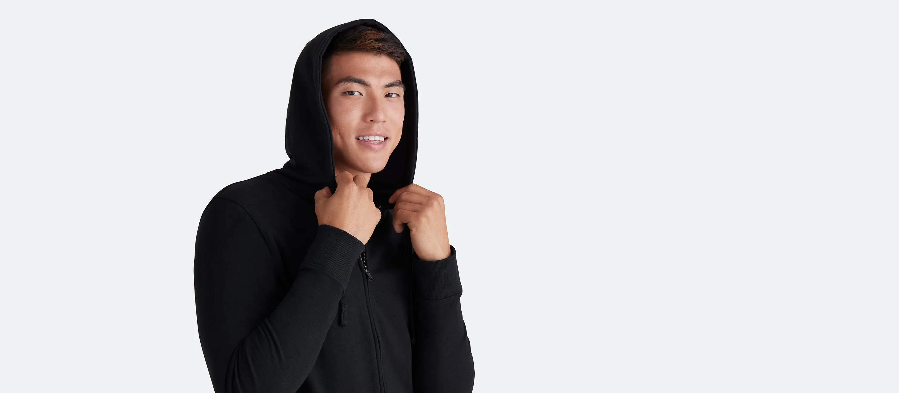 Men's French Terry Zip Hoodie | Black