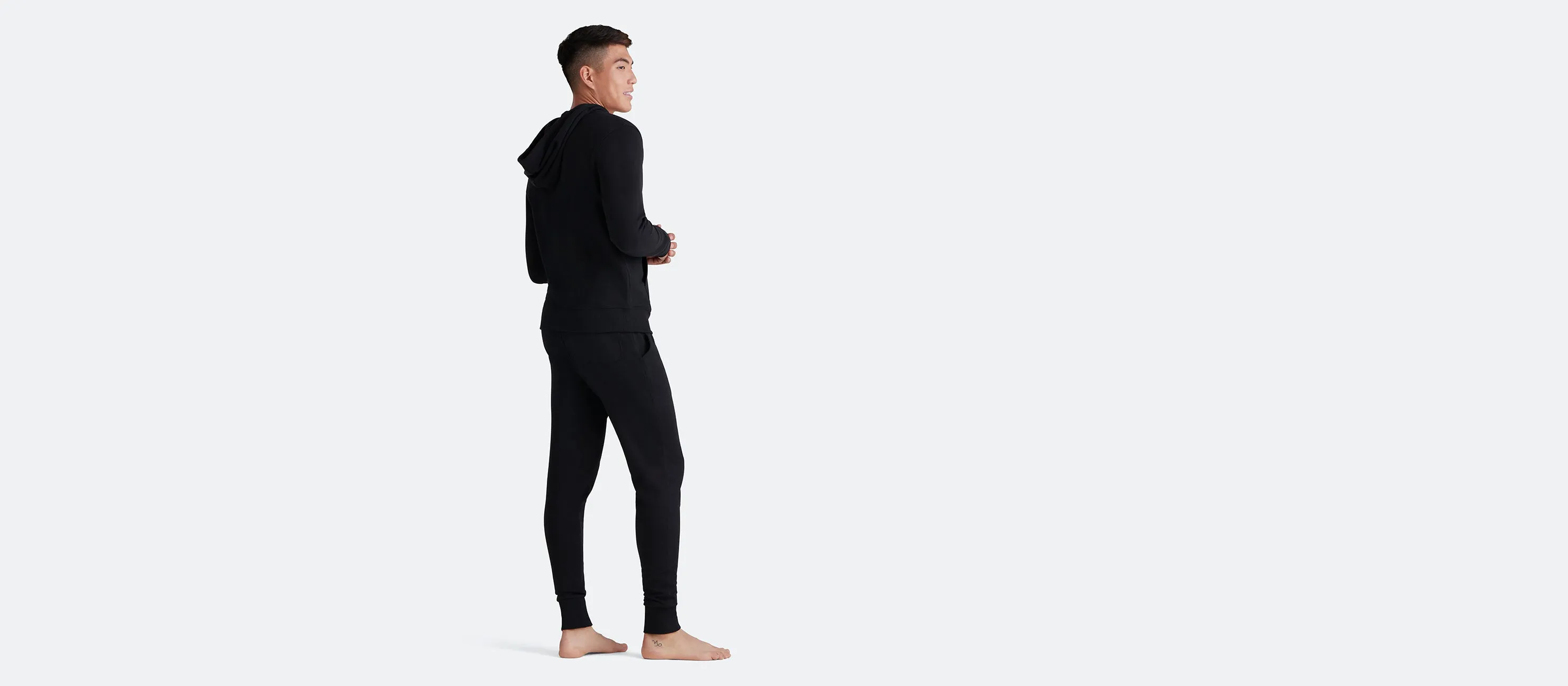 Men's French Terry Zip Hoodie | Black