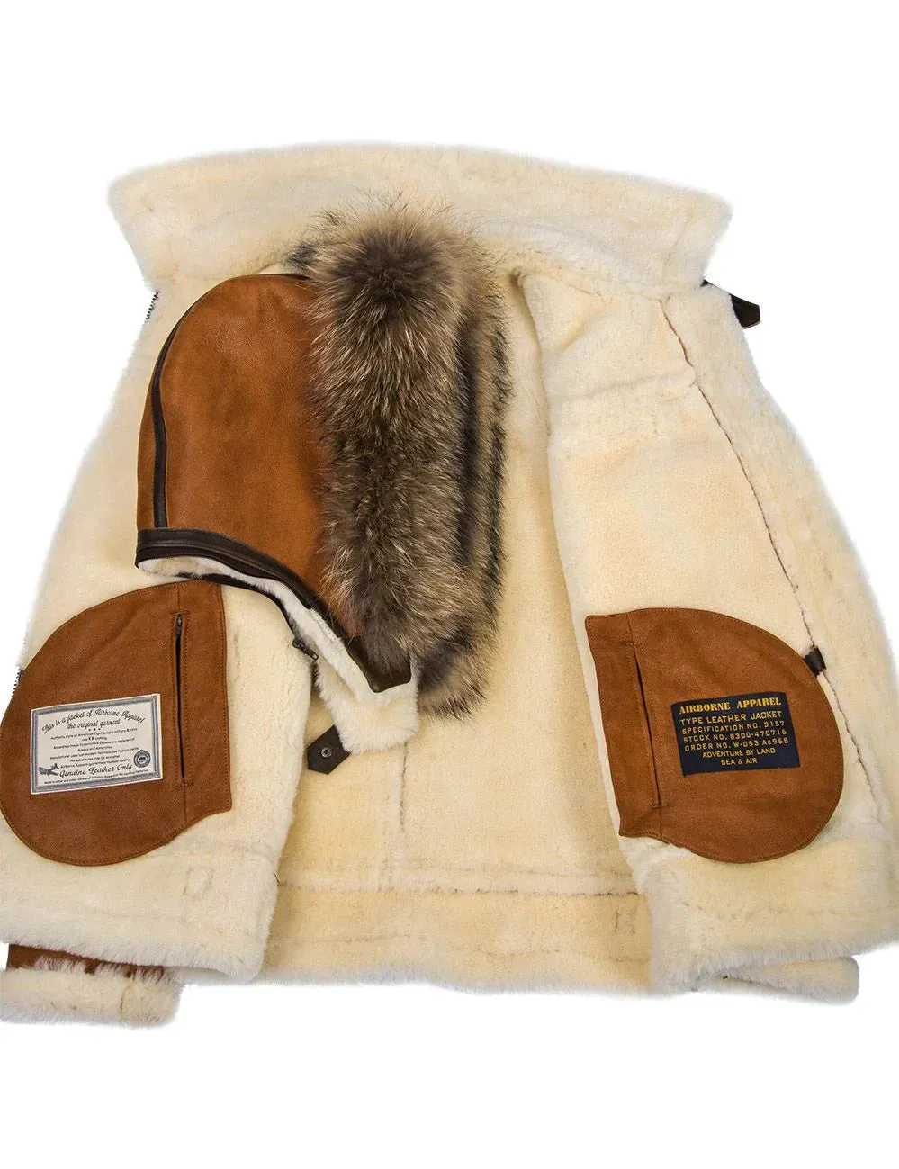 Mens Leather Fur Coat Winter Jacket with Hood | Ideal for Winter