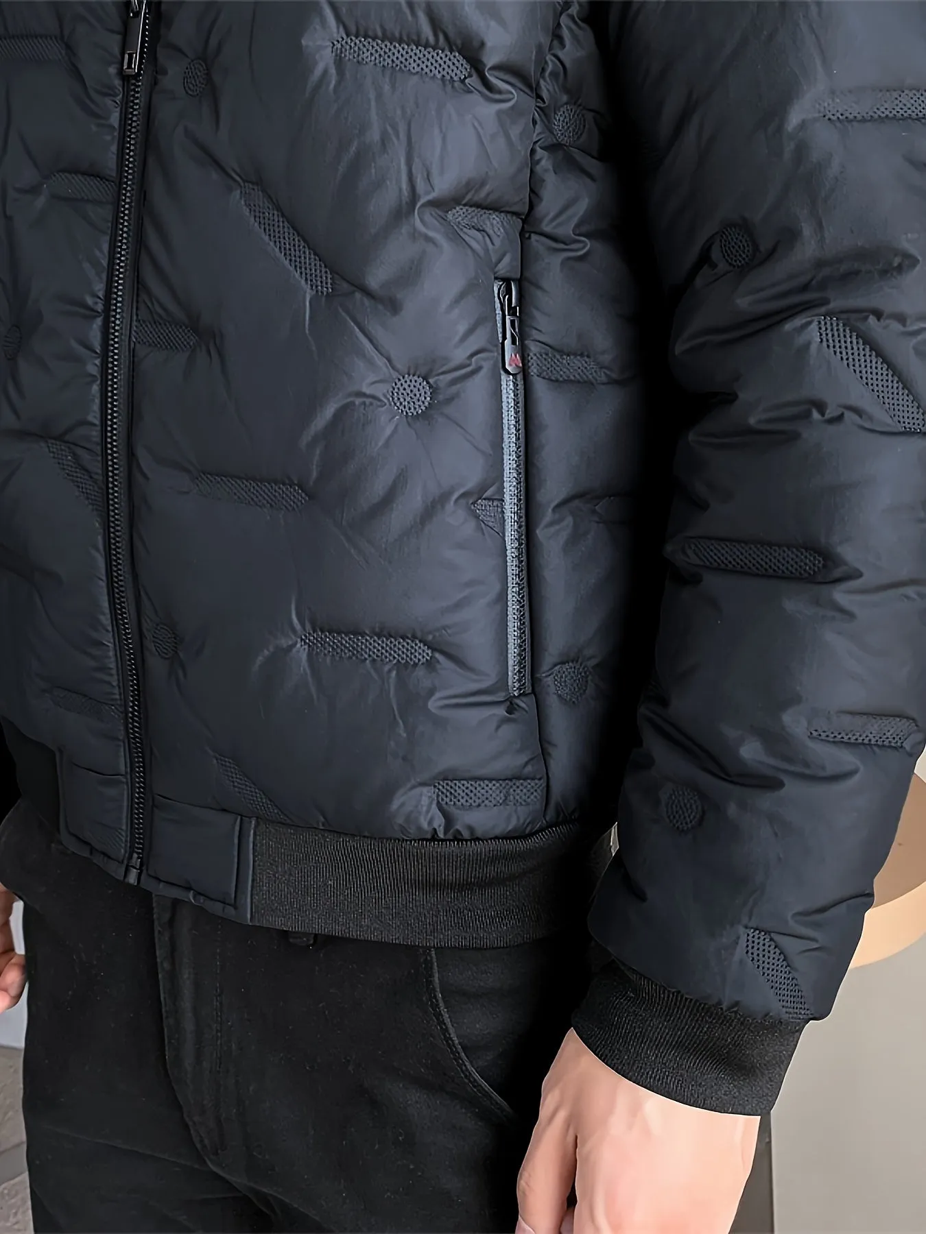 Men's Warm Solid Colour Zip-Up Stand Collar Puffer Jacket | Ideal for Autumn/Winter