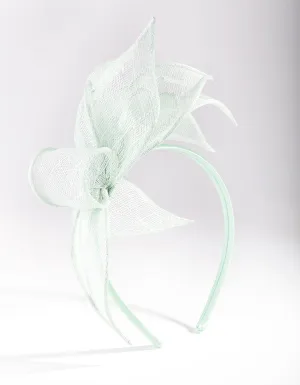 Mint Flower Leaf Headband