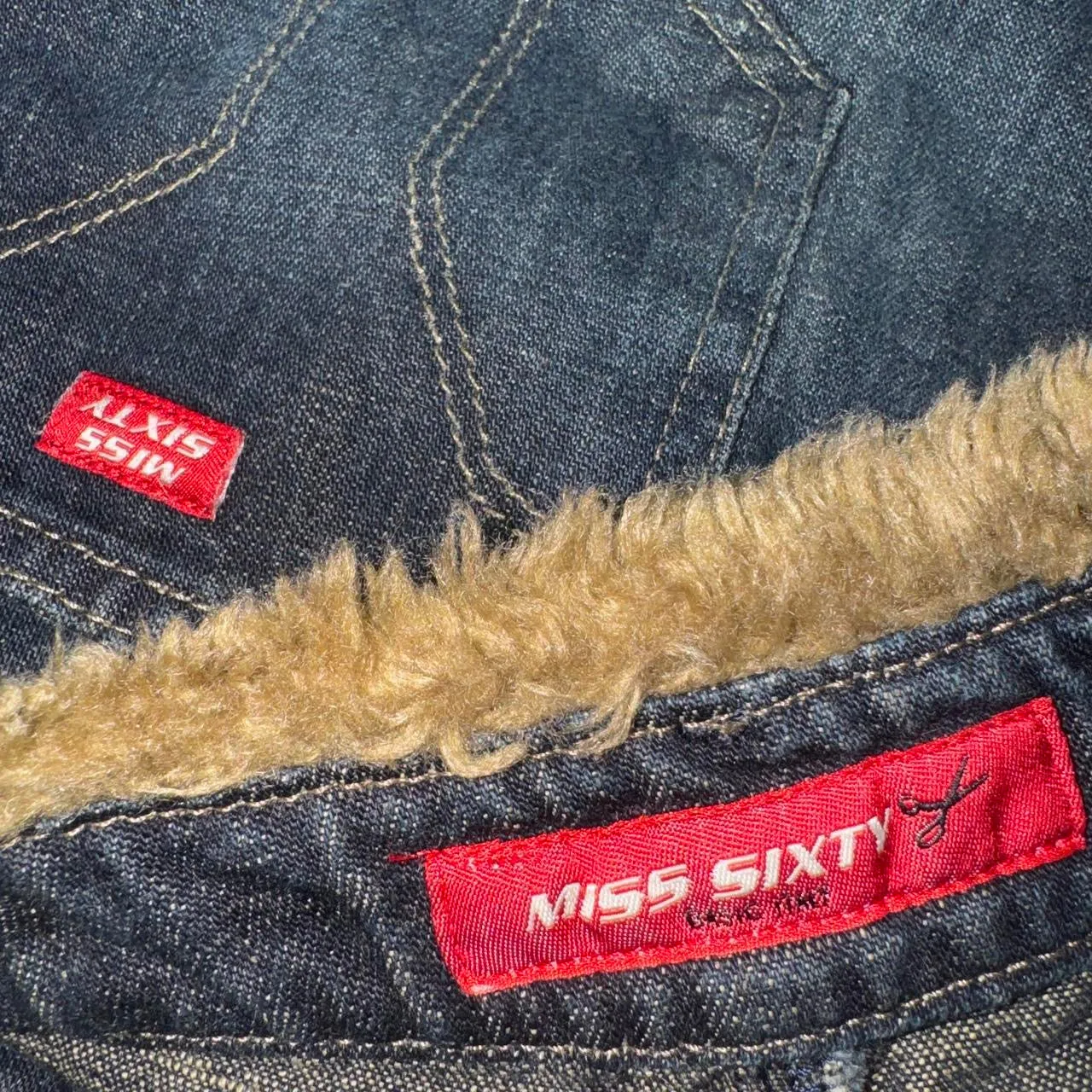 Miss Sixty Fur Trim Flare Jeans (M)