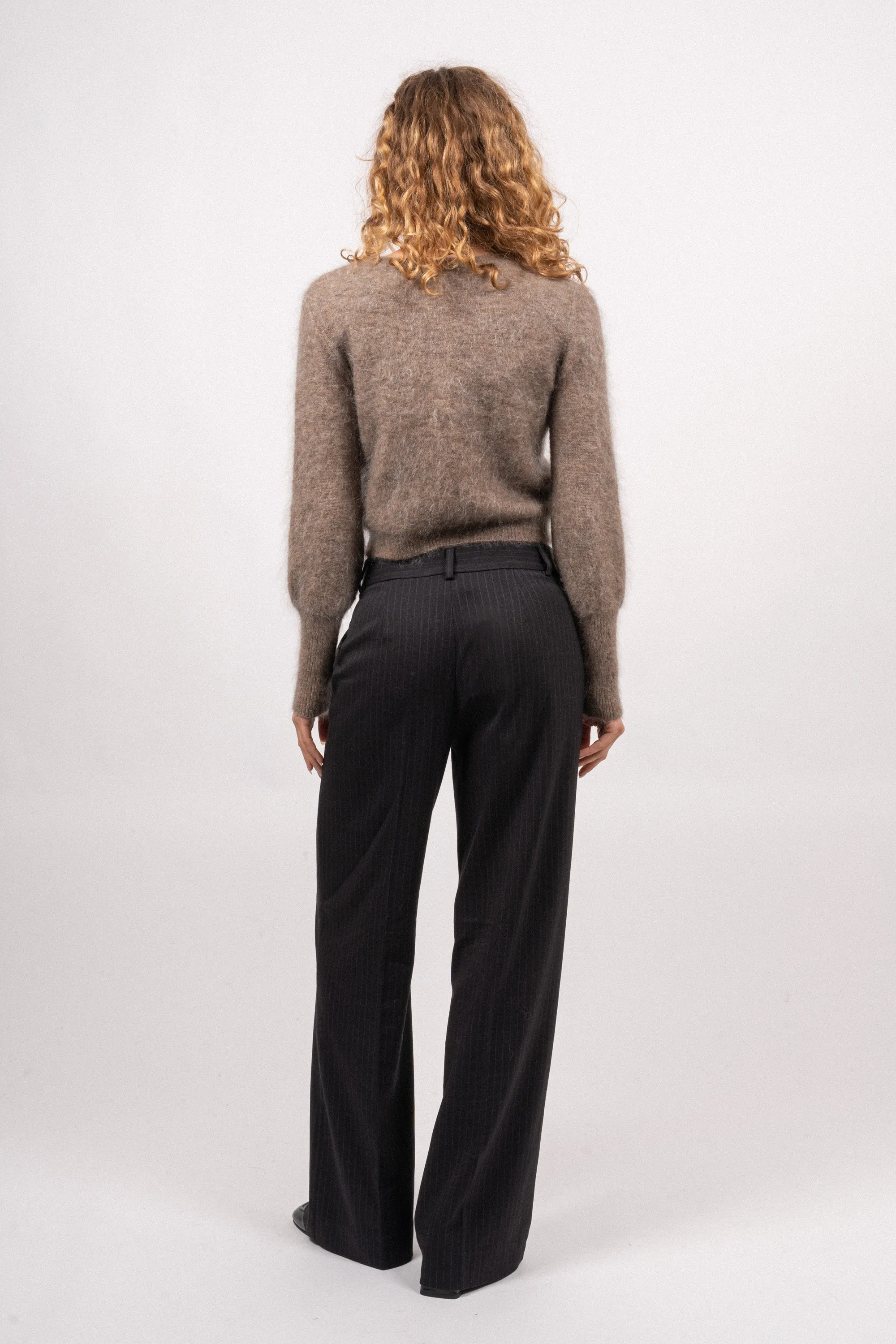 Mohair Petit Cardigan - Taupe