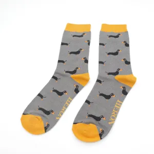 Mr Heron Little Sausage Dogs Socks Grey