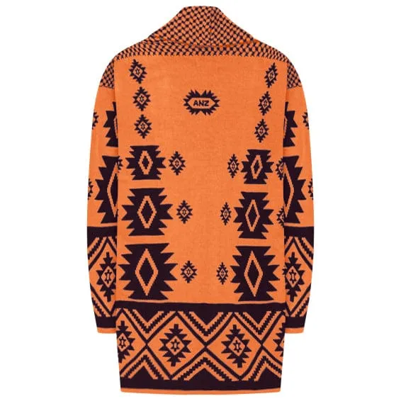 MUSH CARDIGAN / BURNT ORANGE BROWN