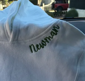 NEWMAN KIDS White Pullover Sweatshirt with Hoodie