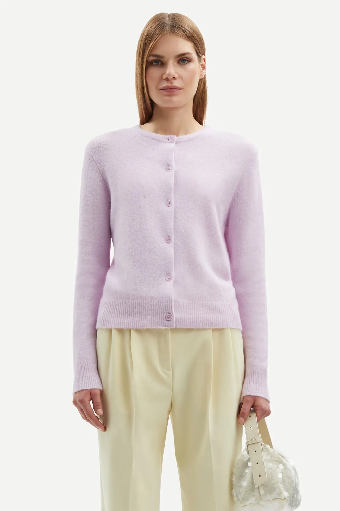 Nor Short Cardigan - Lilac Snow