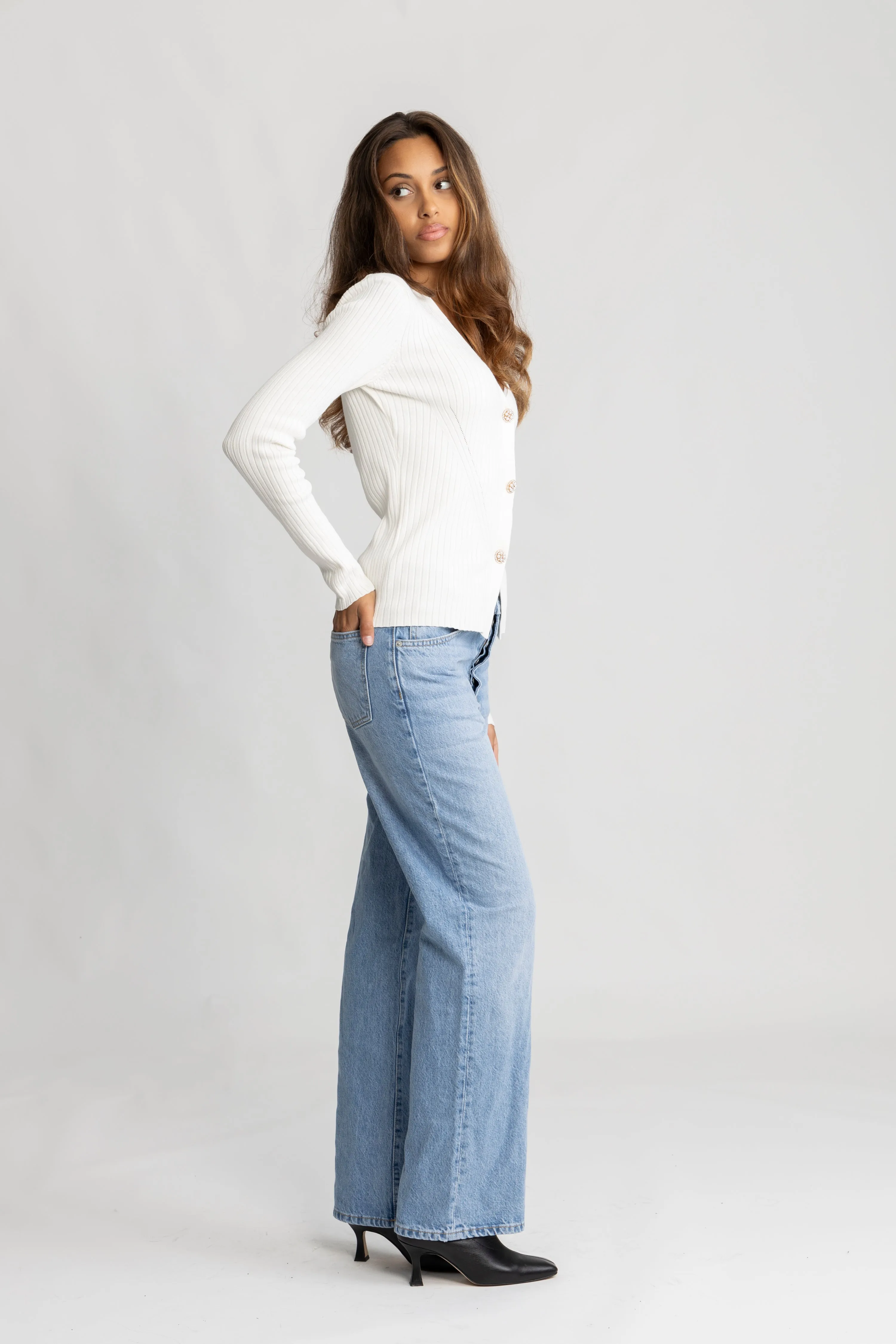 Norhild Knit Cardigan - Creme