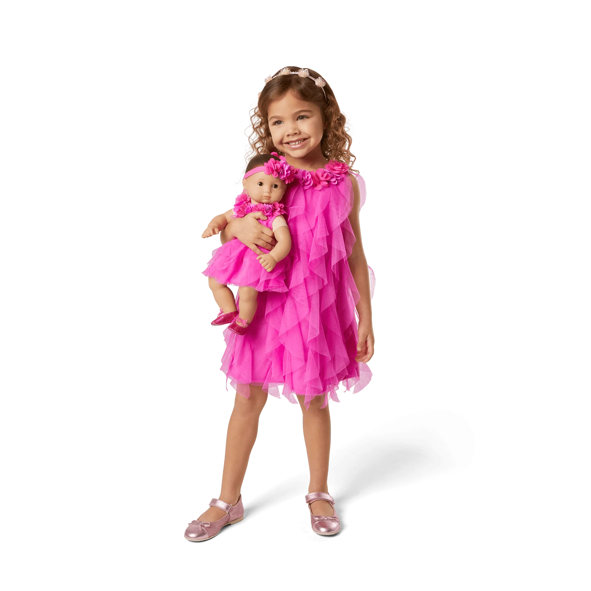 Party-Pink Birthday Dresses for Little Girls & Bitty Baby® Dolls