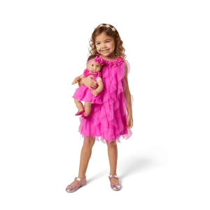 Party-Pink Birthday Dresses for Little Girls & Bitty Baby® Dolls