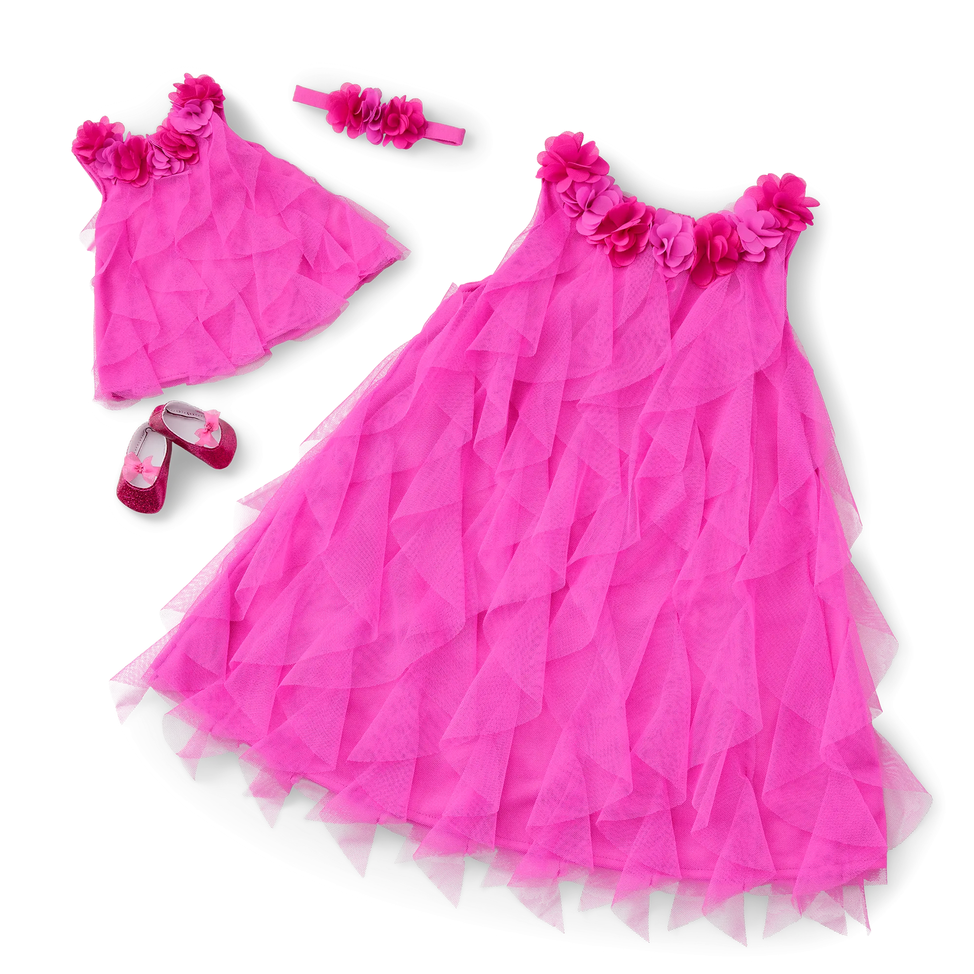 Party-Pink Birthday Dresses for Little Girls & Bitty Baby® Dolls