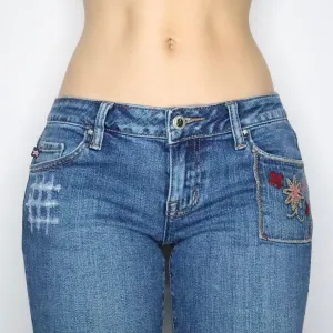 Patchwork Flare Jeans (Small)