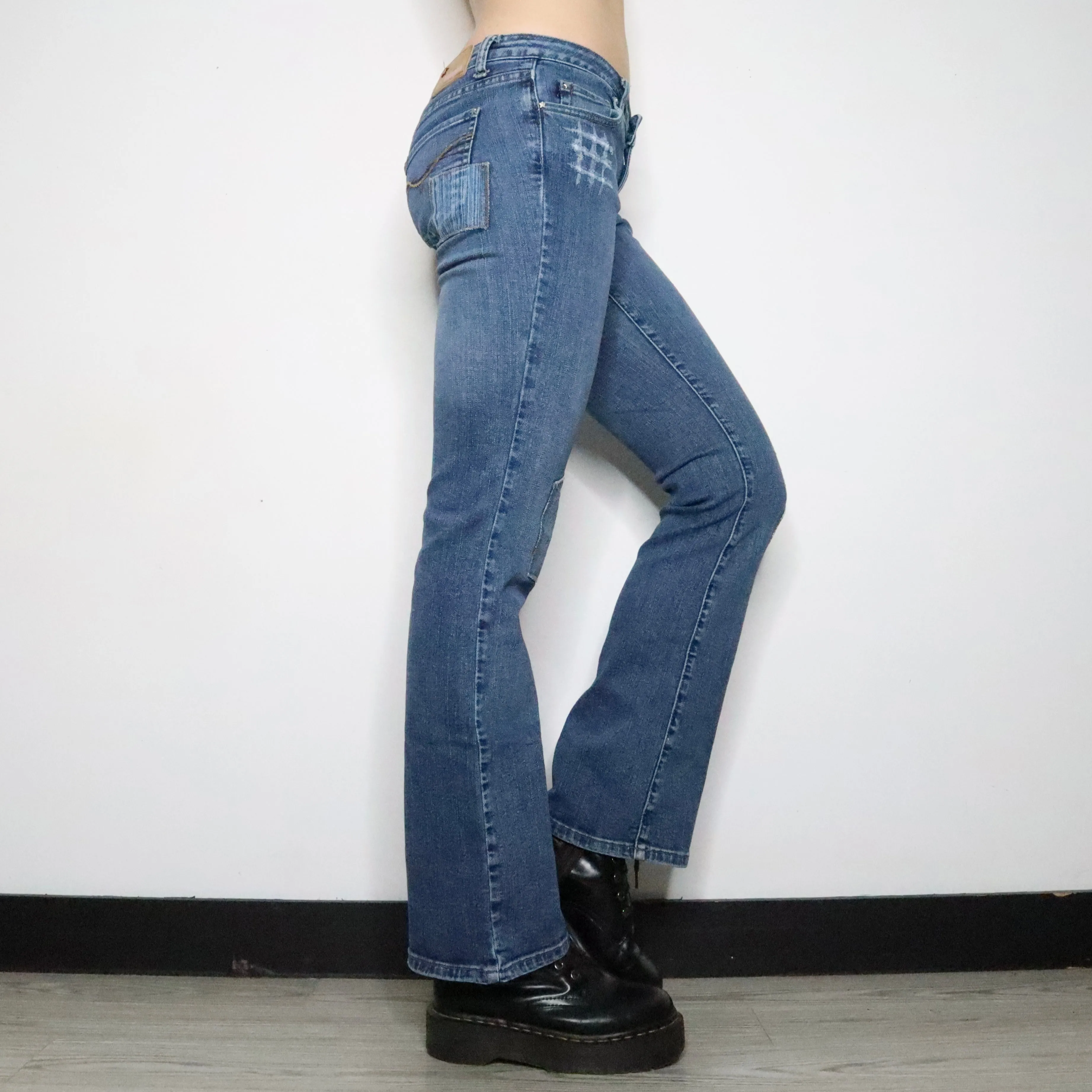Patchwork Flare Jeans (Small)
