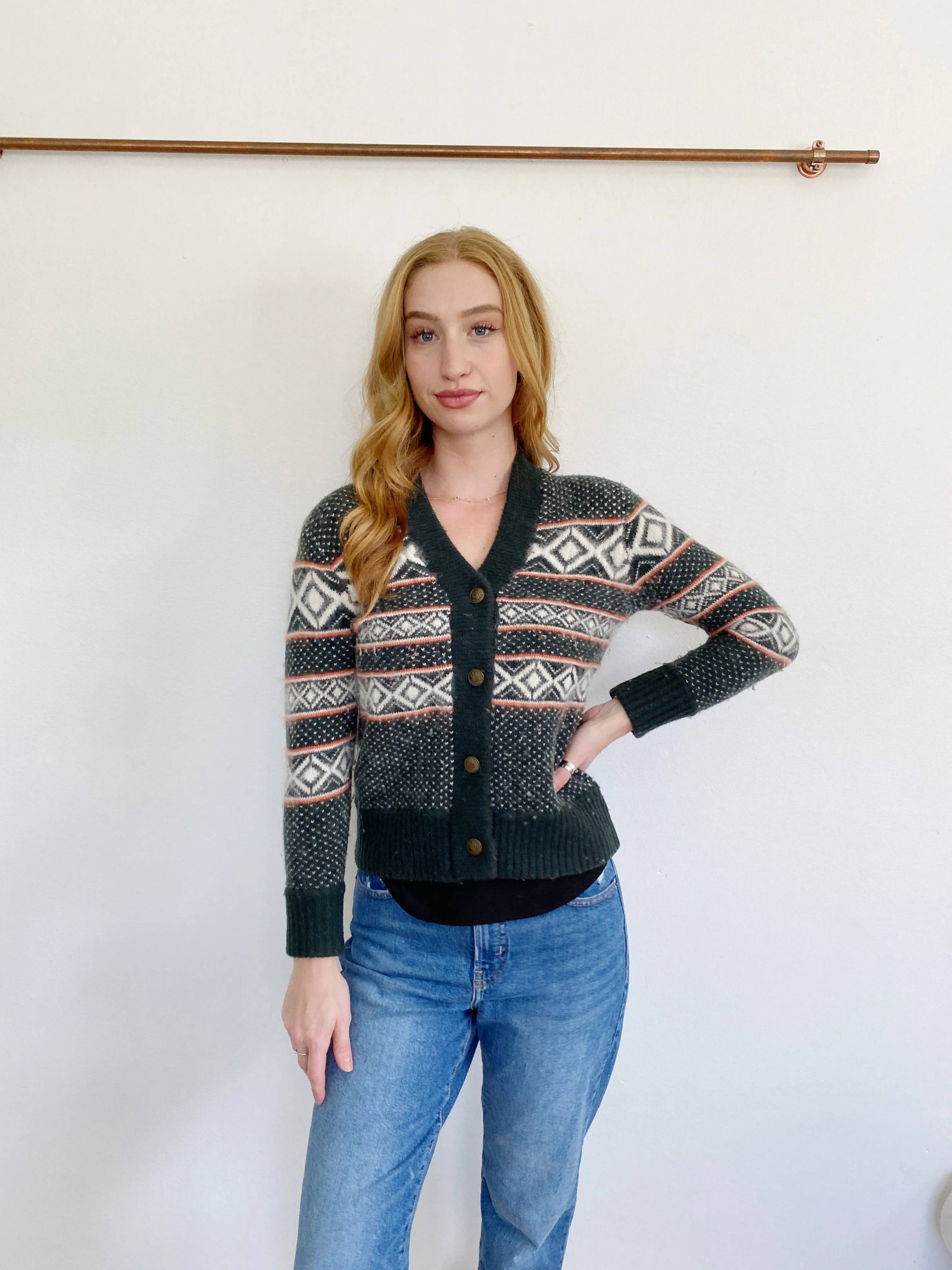 Rag & Bone Wool Angora Blend Knit Cardigan Sweater XS