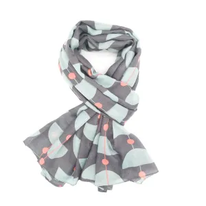 Retro Shapes Scarf Grey