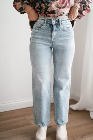 Risen Nova High Rise Tummy Control Wide Leg Jean