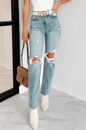 Route 66 High Rise Eunina Distressed Dad Jeans (Medium)