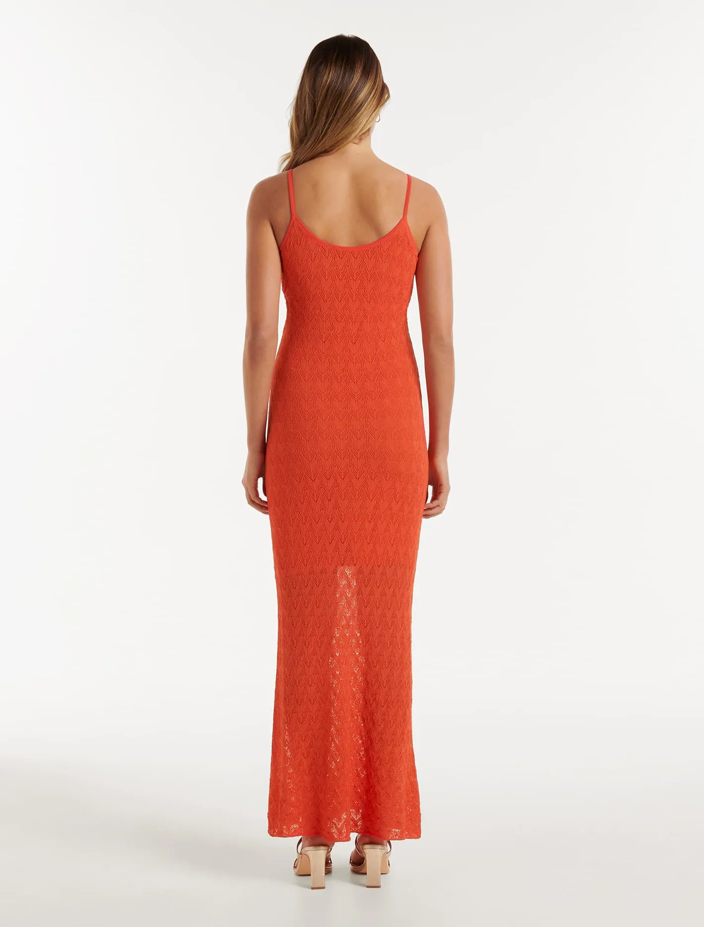 Sian Pointelle Cut Out Knit Dress