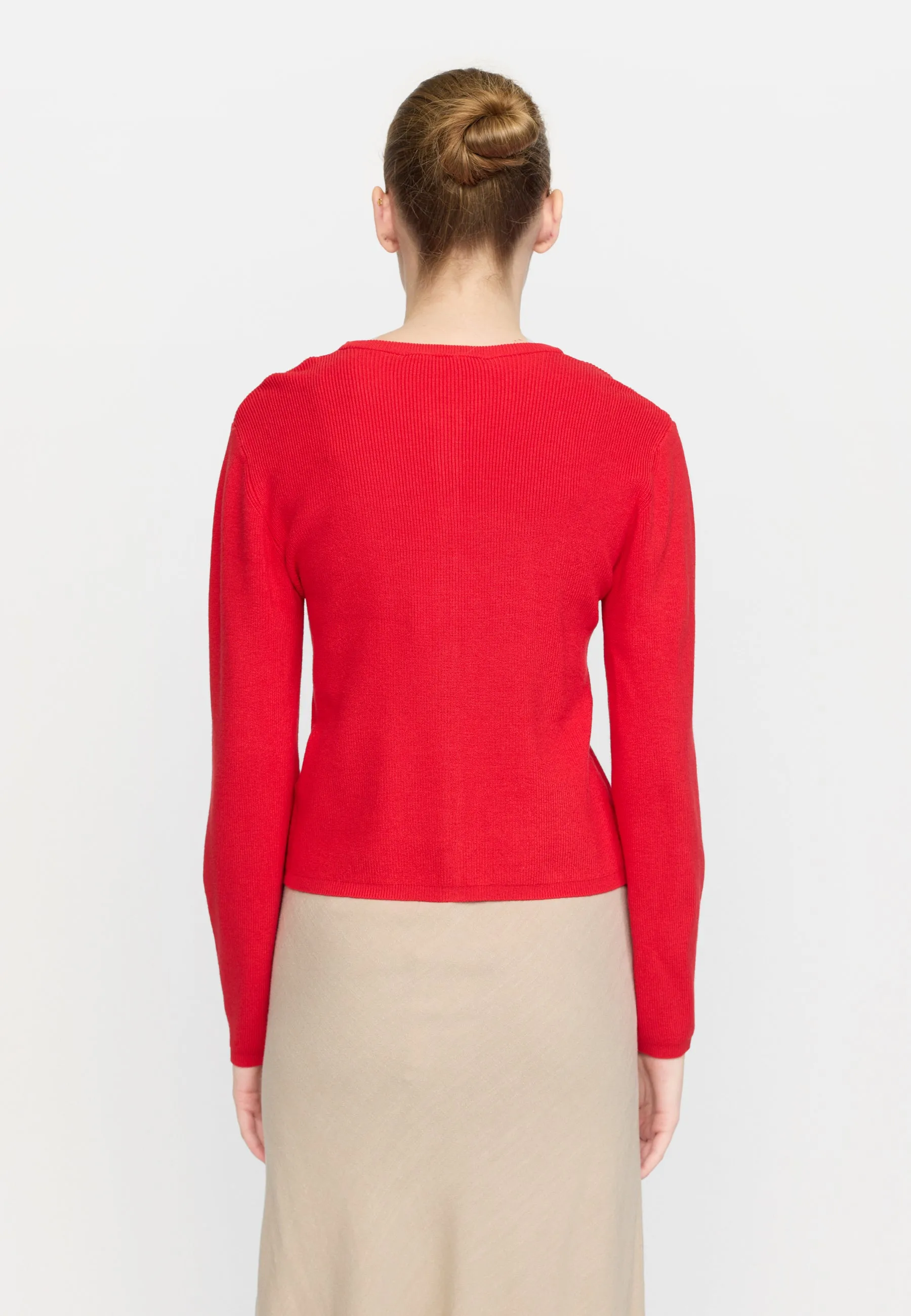 SRMushi Cardigan knit - Racing Red