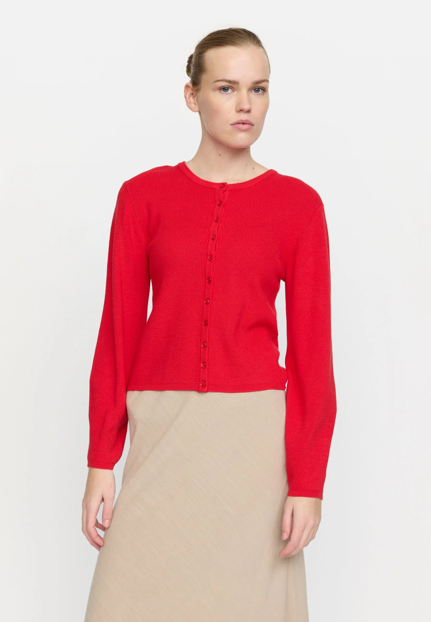 SRMushi Cardigan knit - Racing Red
