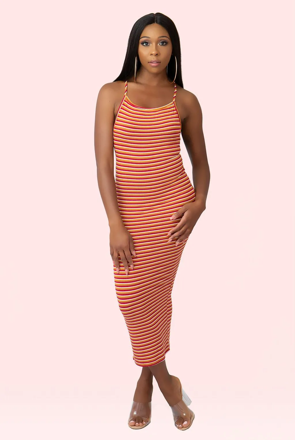 Sweet lines knit dress