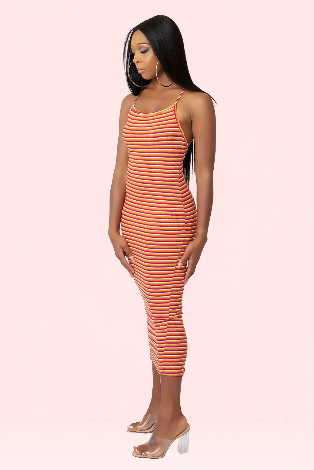 Sweet lines knit dress
