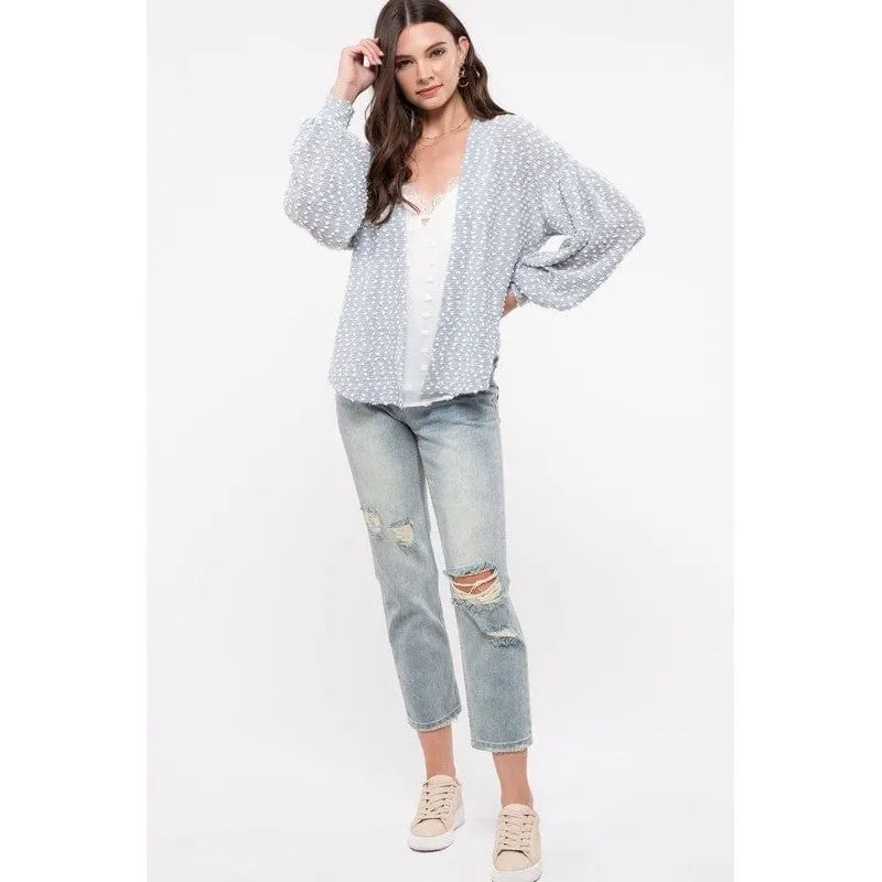 Swiss Dot Knit Cardigan