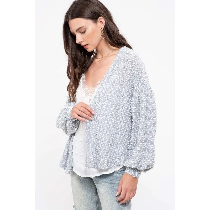 Swiss Dot Knit Cardigan