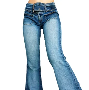 Vintage Jumbo Buckle Jeans (XS)