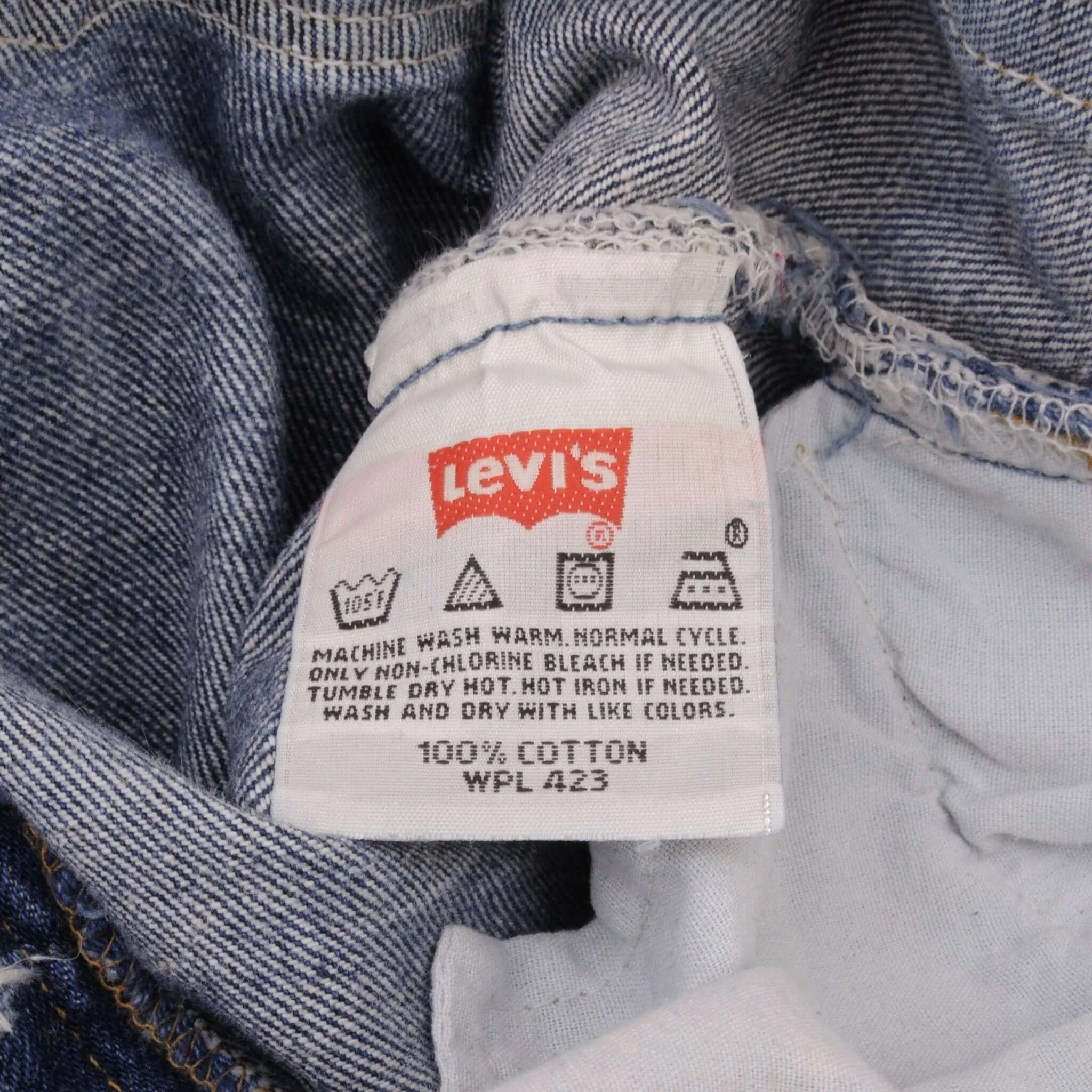 VINTAGE LEVIS 501 JEANS INDIGO 1990S SIZE W35 L31 MADE IN USA