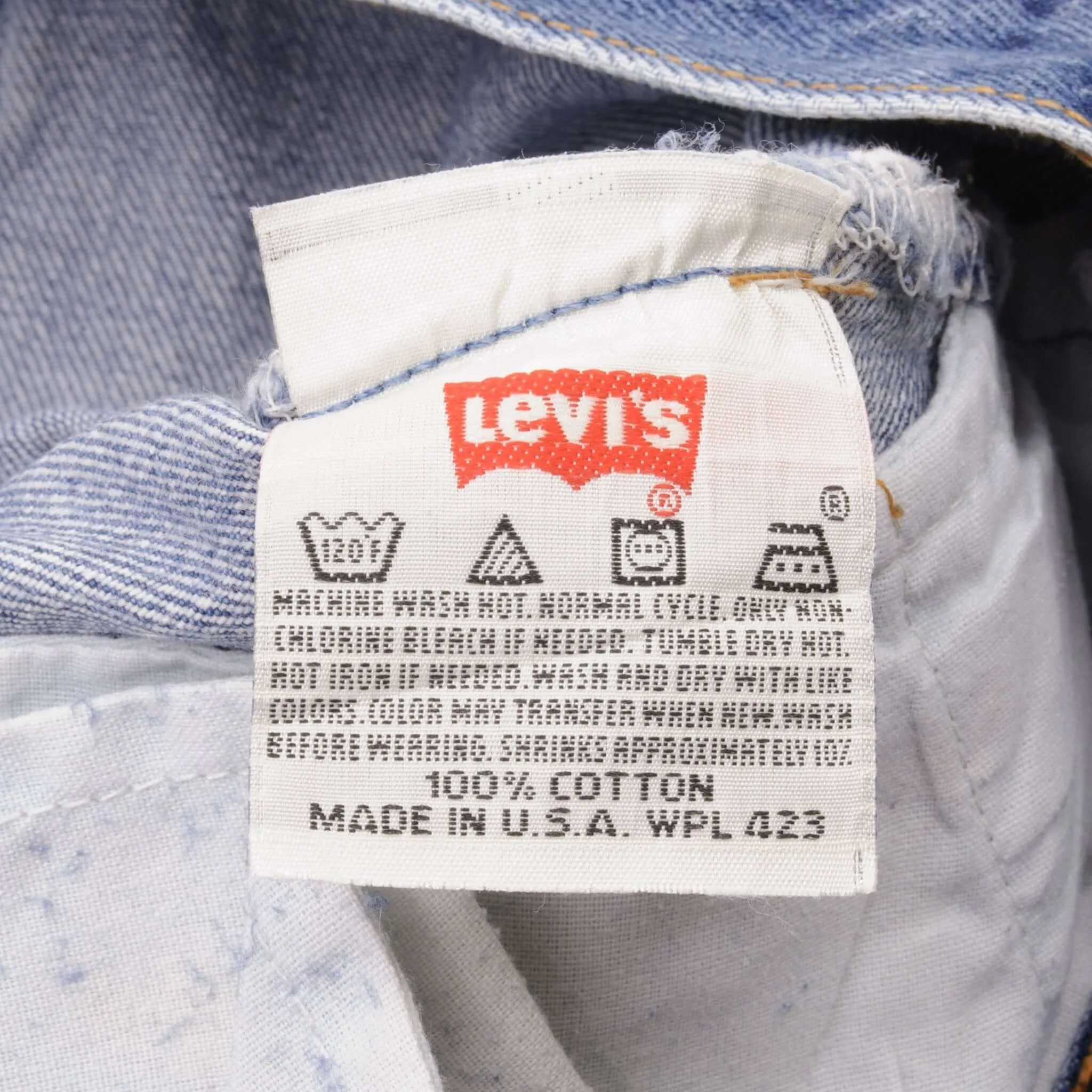 VINTAGE LEVIS 501 JEANS INDIGO 1990S SIZE W37 L34 MADE IN USA