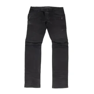 Waxed Biker Jeans (Black)