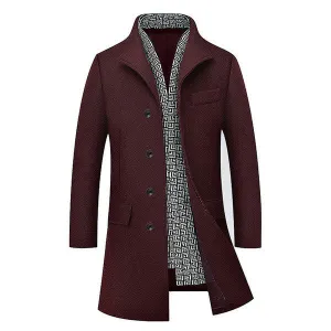Winter Gentlemanlike Woolen Trench Coat