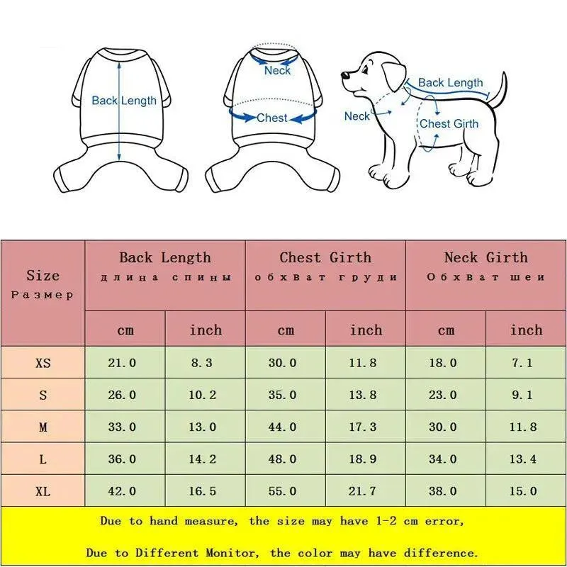 Winter Warm Dog Clothes for Small Dogs