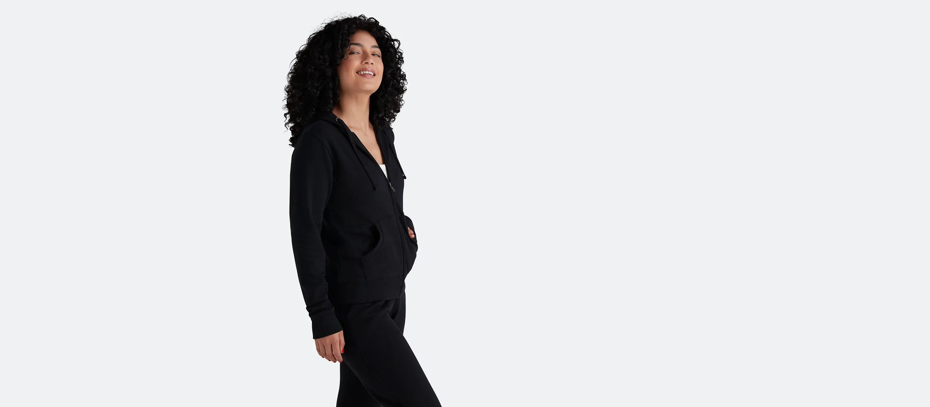Women's French Terry Zip Hoodie | Black