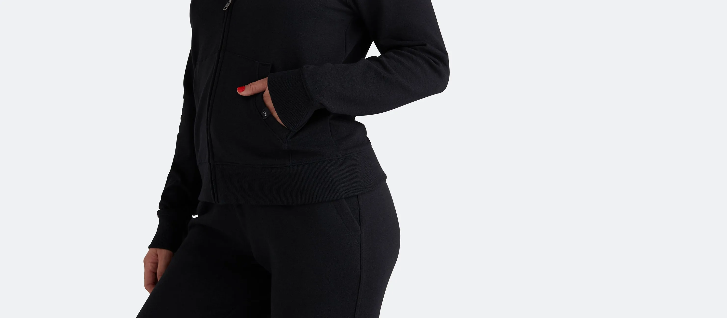 Women's French Terry Zip Hoodie | Black