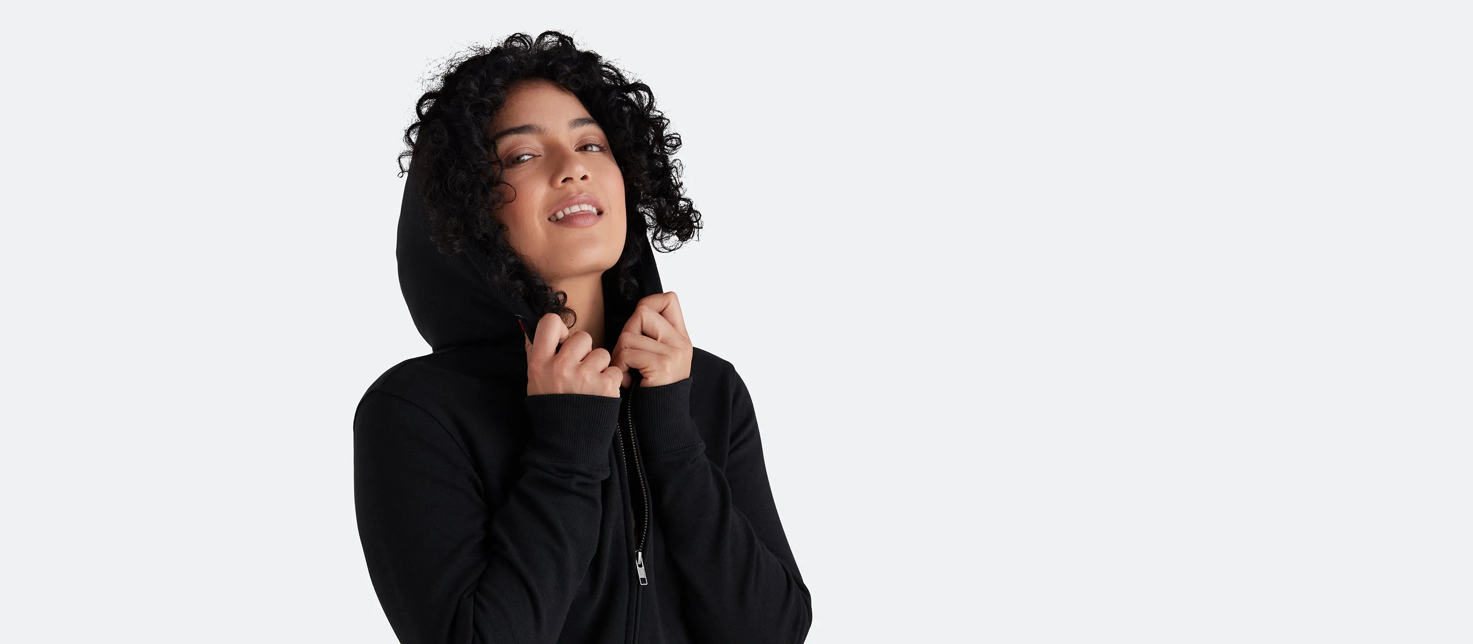 Women's French Terry Zip Hoodie | Black