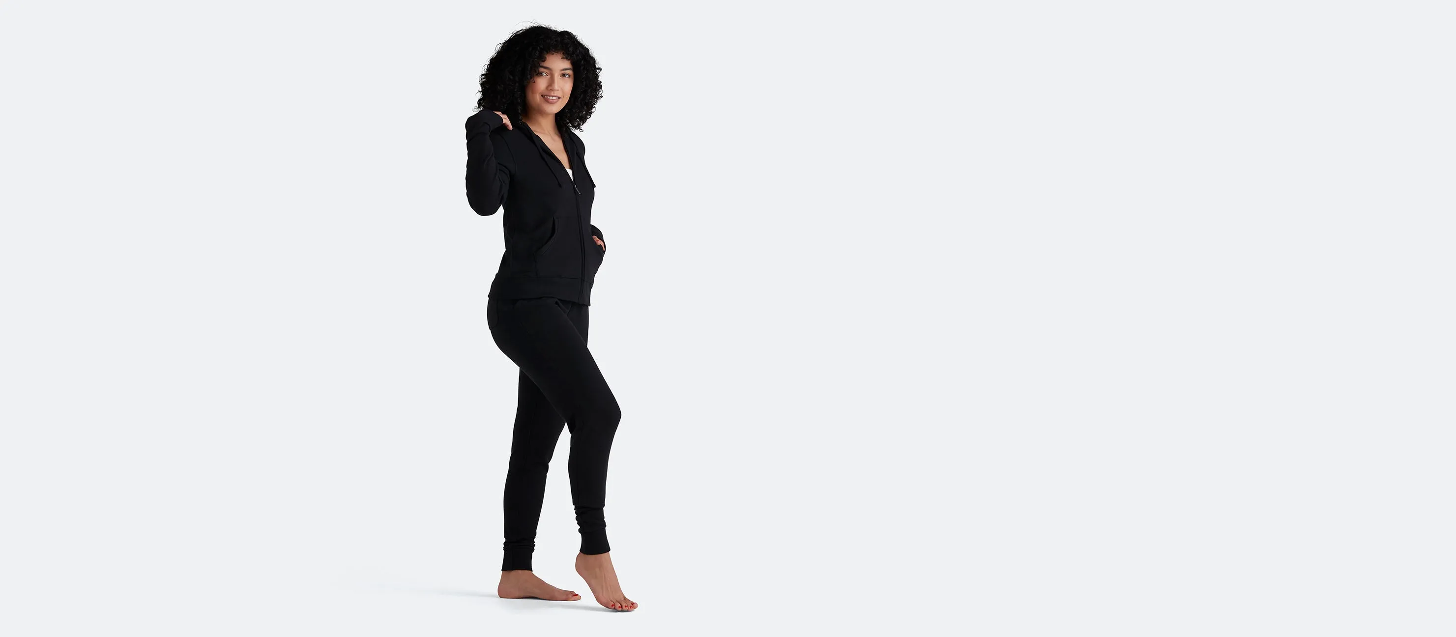 Women's French Terry Zip Hoodie | Black