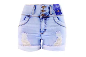 Women's Mid Waist Booty Push Up Shorts
